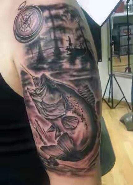 upper, arm fish tattoo designs for men1